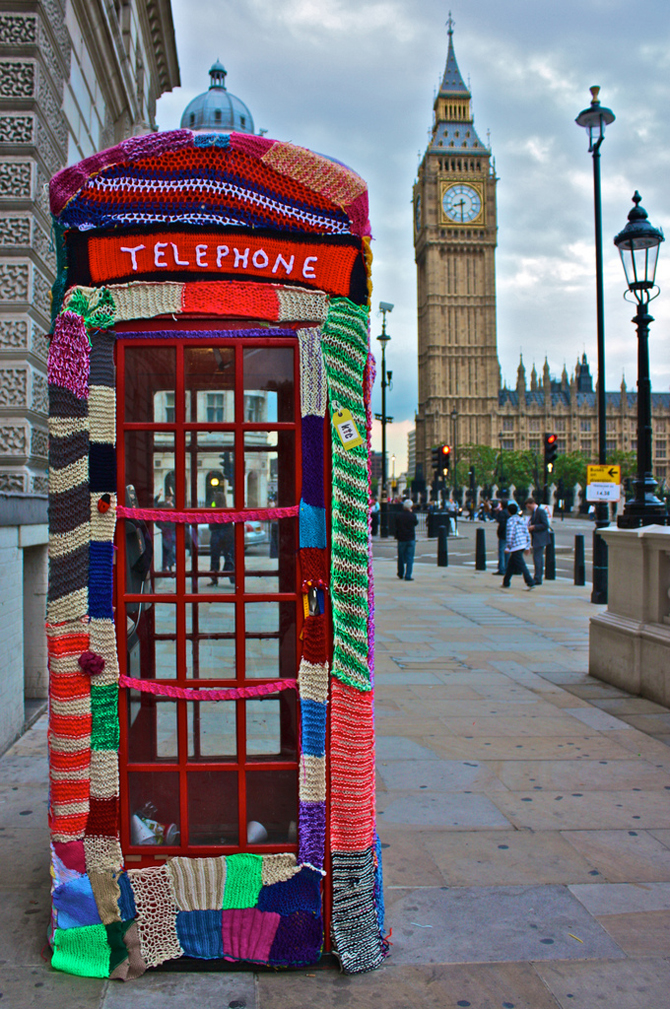 Knit The City, Phonebox Cosy, London