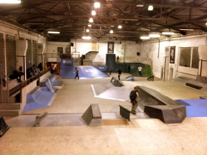 On of SkateHalle's indoor skateparks
