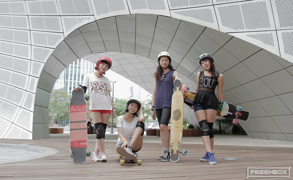 longboard girls crew korea, longboard, girls, korea, dancing, cool, friends, skate